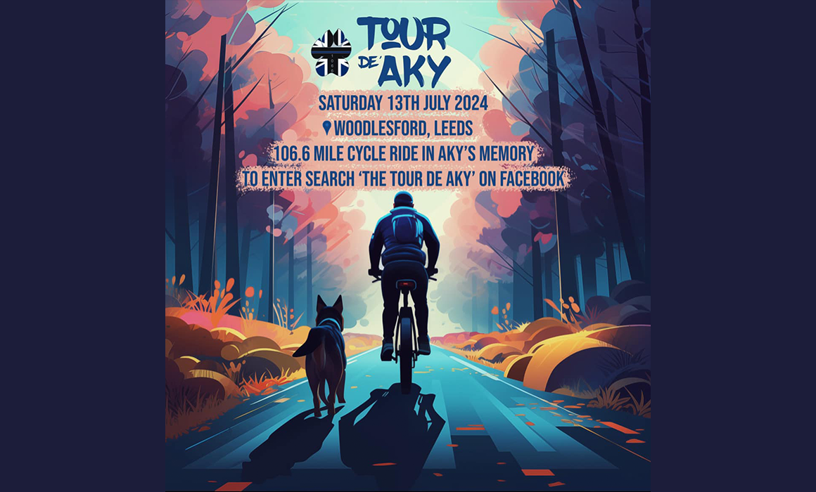 Charity cycling event poster