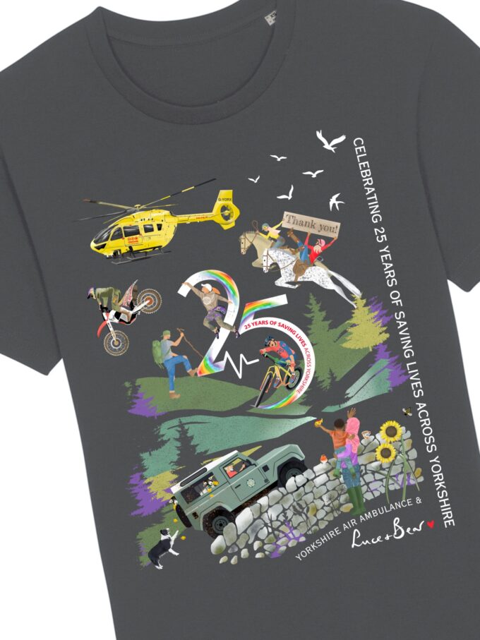 Yorkshire Air Ambulance + Luce & Bear 25 Year T-Shirts - Image 5