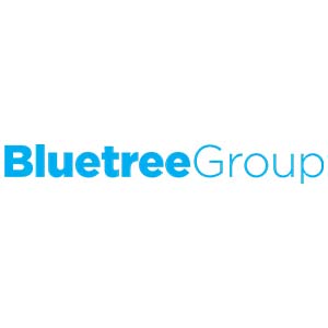 Company logo with the words' Bluetree Group'